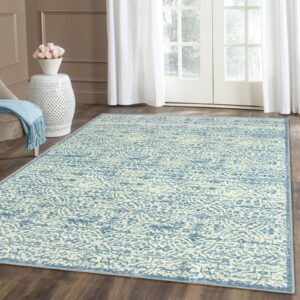 Lahome Blue 5x7 Area Rugs for Living Room Bedroom Aesthetic, Machine Washable Area Rugs 5x7 Non Slip Boho Area Rug Blue Carpet Indoor Rug for Office Dining Table Living Room(5'x7', Blue)