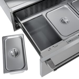 KoolMore 30 in. Built-in Residential Warming Drawer with Three Compartments in Stainless-Steel (KM-RWD-30SS)