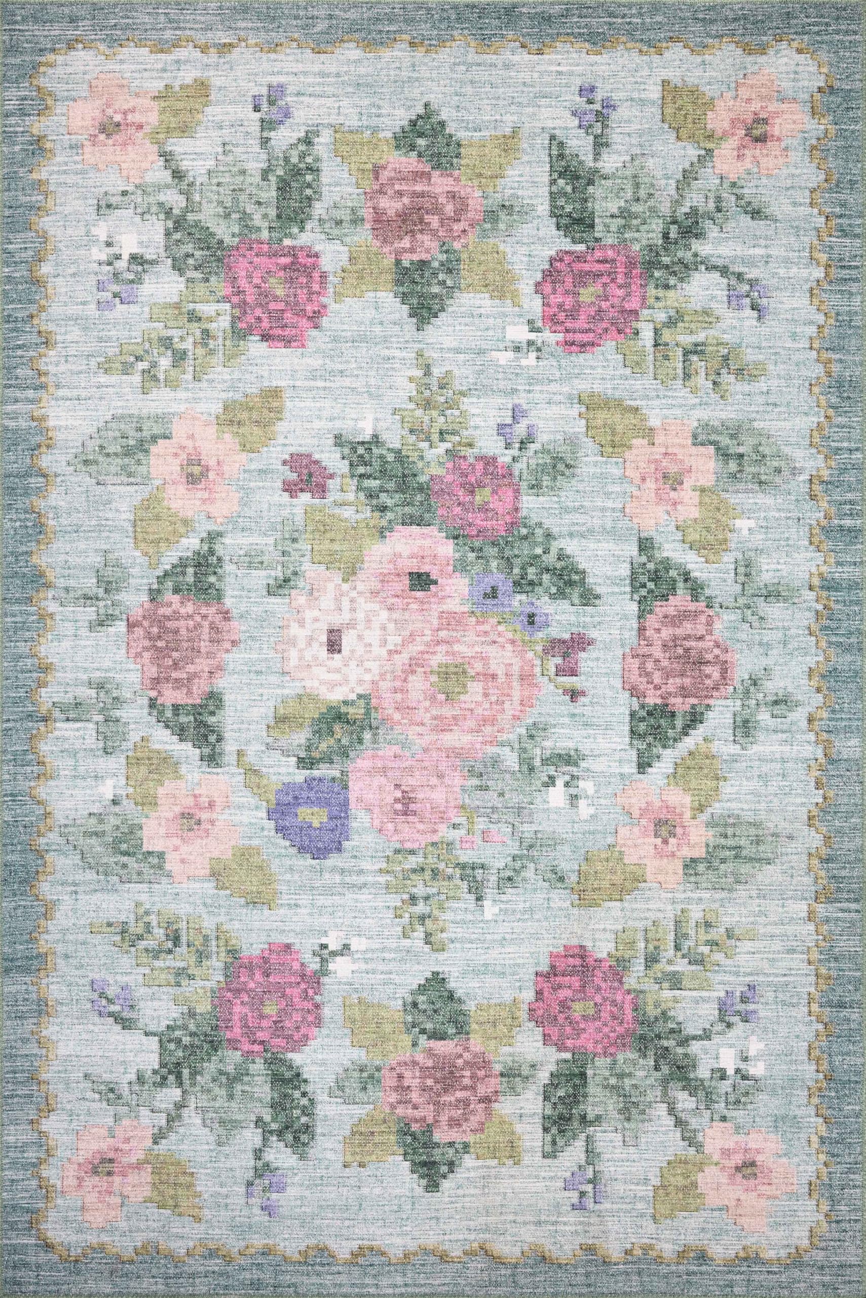 Loloi Rifle Paper Co. x Rosa Sky 7'-6" x 9'-6" Area Rug