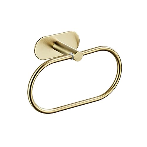 Towel Ring Towel Ring Holder Stainless Steel Wall Mounted Kitchen Bath Towel Storage Rack Home Hotel Bathroom Accessory (Color : Gold)