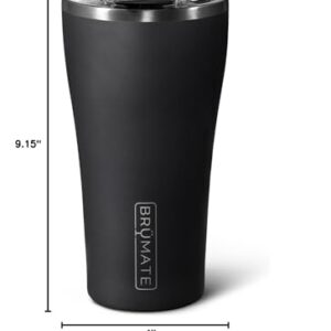 BrüMate Nav 22oz 100% Leak Proof Insulated Travel Tumbler with Magnetic BevLock™ Lid - Double Wall Cup-Holder Friendly Stainless Steel Mug (Matte Black)