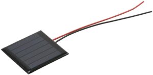 jameco valuepro glass solar panel 3v 120ma 50x50mm 15cm wires