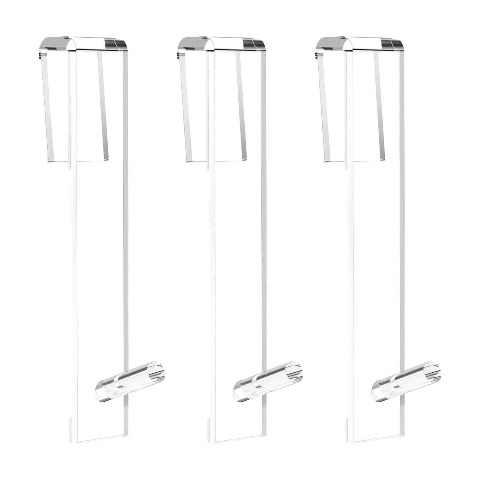 Shower Hook, Acrylic Shower Towel Hook Over Door Hooks for Bathroom Shower Door Hook for Frameless Glass Shower Door No Drilling Required Shower Accessories for Hanging Bath Towels,Clothes