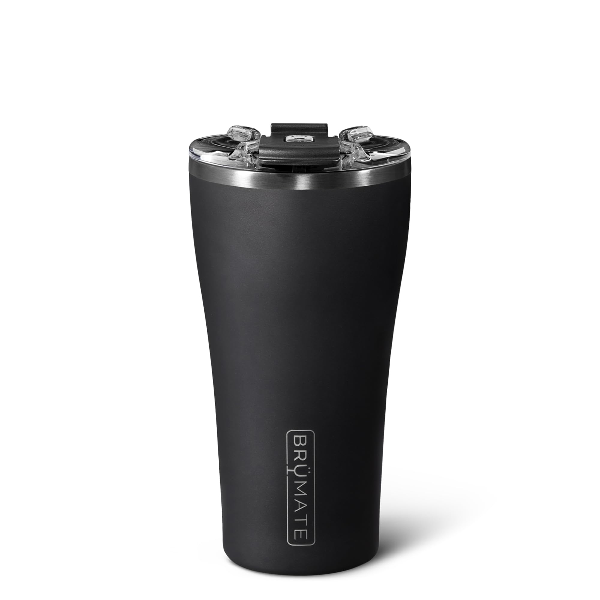 BrüMate Nav 22oz 100% Leak Proof Insulated Travel Tumbler with Magnetic BevLock™ Lid - Double Wall Cup-Holder Friendly Stainless Steel Mug (Matte Black)