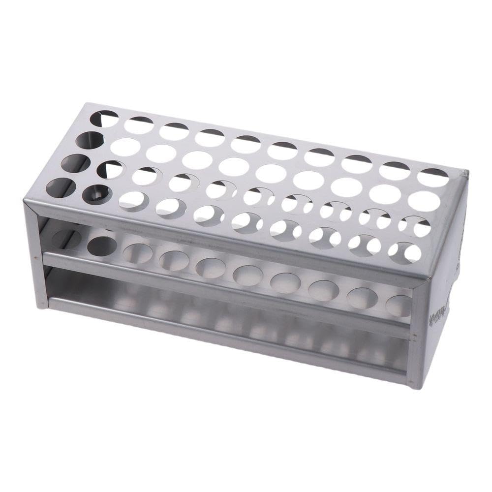 AllGIFT 304 Stainless Steel Test Tube Holder Lab Stand Rack 40 Hole 3 Layer for Test, Caulking, Paint Tubes(15-18mm)