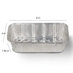 20 Pack Aluminum Foil Loaf Pans 8x4 Inches - Heavy Duty 22 OZ Disposable Bread Baking Trays Perfect for Cooking, Meatloaf, Cake, Lasagna | Portable Aluminum Tins for Oven Use Roasting and Food Storage