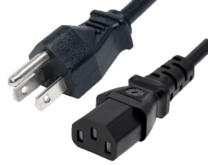 jameco valuepro 3-conductor ac power cord 14 awg nema 5-15p to c13 sjt jacket 6 feet black