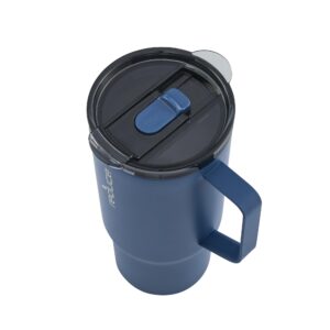 REDUCE 24 oz Hot1 Vacuum Insulated Mug for Hot Tea, Coffee and Other Hot Drinks - With Flo-Motion Lid and Handle, Single-Serve and Cupholder Friendly, Keeps Drinks Hot for up to 8 Hrs, Mineral Blue