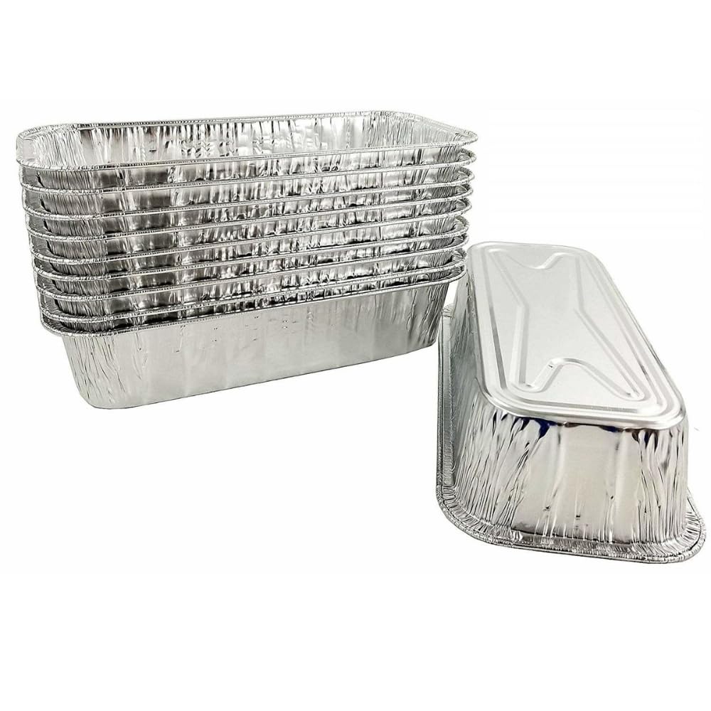 20 Pack Aluminum Foil Loaf Pans 8x4 Inches - Heavy Duty 22 OZ Disposable Bread Baking Trays Perfect for Cooking, Meatloaf, Cake, Lasagna | Portable Aluminum Tins for Oven Use Roasting and Food Storage