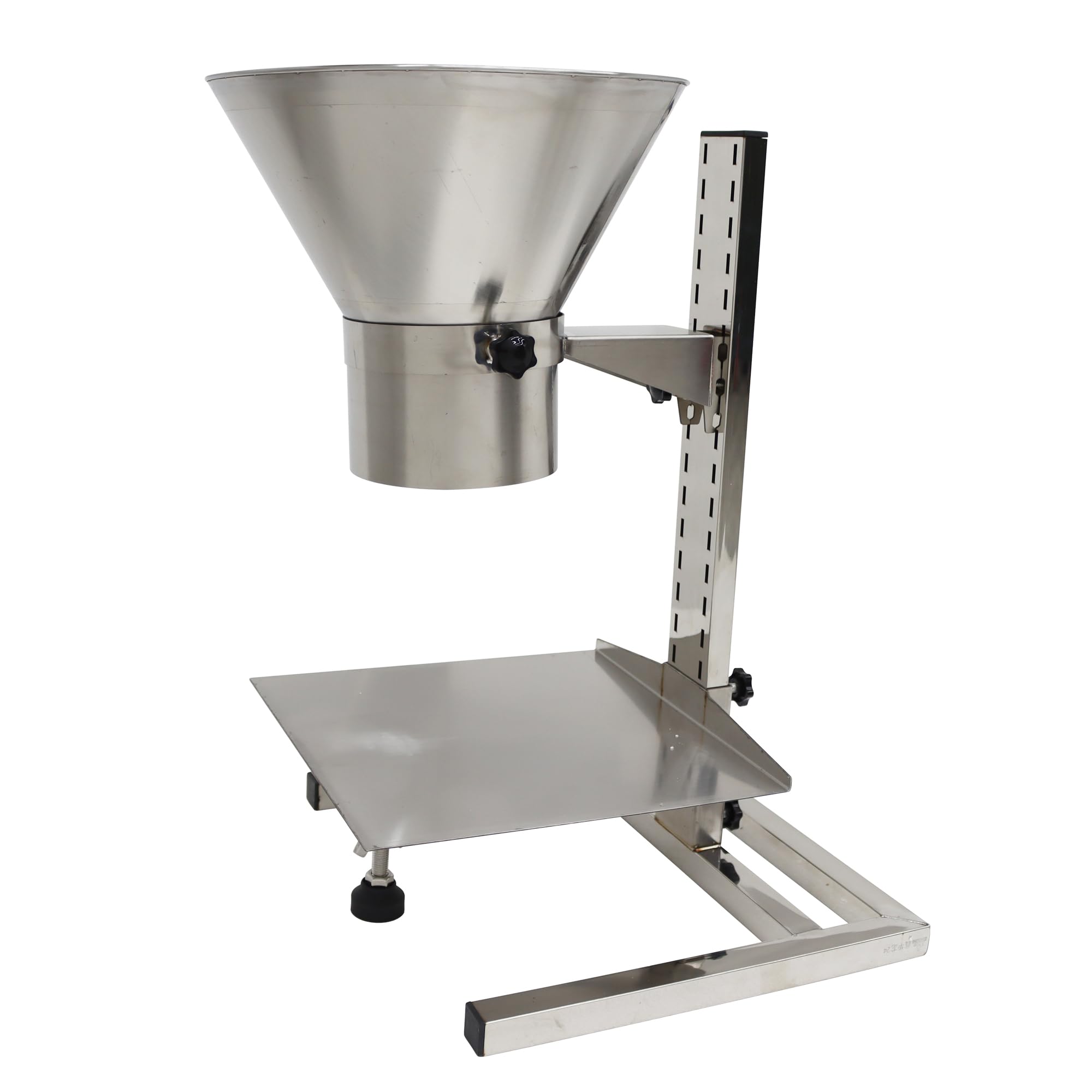 HQHAOTWU Stainless Steel Funnels ​with Support Stand Dispensing Funnel Stainless Steel Feeding Hopper for Powder Paste Liquid and Granule 5.5 in