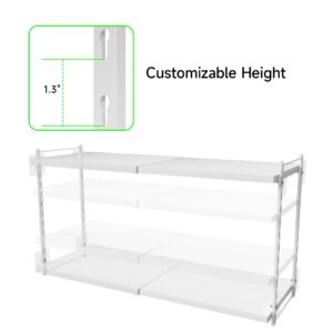 SOFRON Expandable Pantry Closet Shelf, Adjustable Shelf for Cabinets, Wall Mounted Customizable Shelf, 2 Smooth Boards