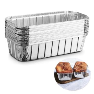 20 Pack Aluminum Foil Loaf Pans 8x4 Inches - Heavy Duty 22 OZ Disposable Bread Baking Trays Perfect for Cooking, Meatloaf, Cake, Lasagna | Portable Aluminum Tins for Oven Use Roasting and Food Storage