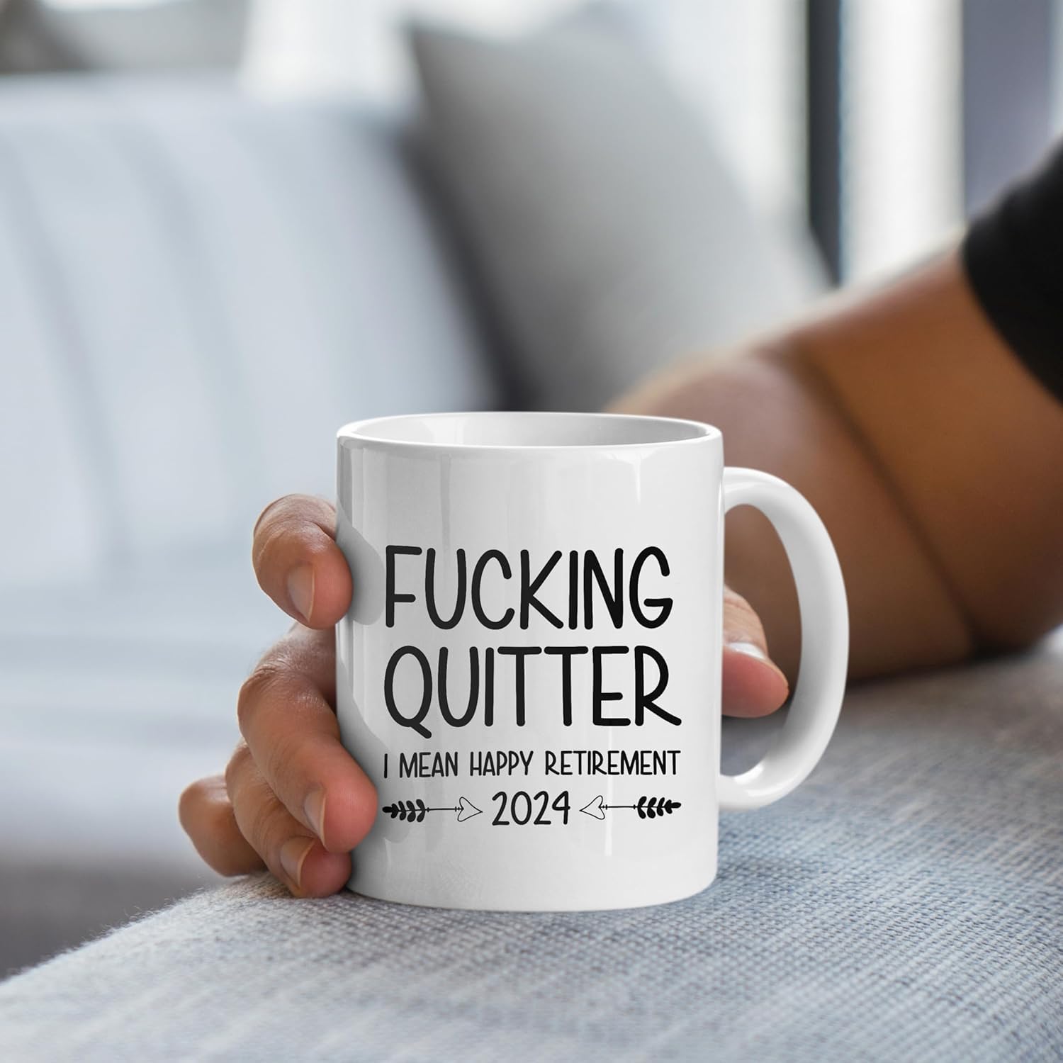 Dokazu Funny Quitter Retirement Gifts for Men, Women Retirement Party Decorations Gag Retired Mugs Gift Ideas for Coworker Leaving, Farell Gifts, Good Bye Gifts for Coworker Ceramic mug 11oz