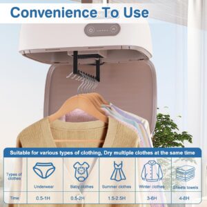 Portable Dryers for Laundry, 600W Mini Laundry Dryer with Dryer Bag Support Stand for Delicate Garments, Underwear, Baby Clothes, Compact and Convenient Drying Solution for Apartment, Dorm Travel