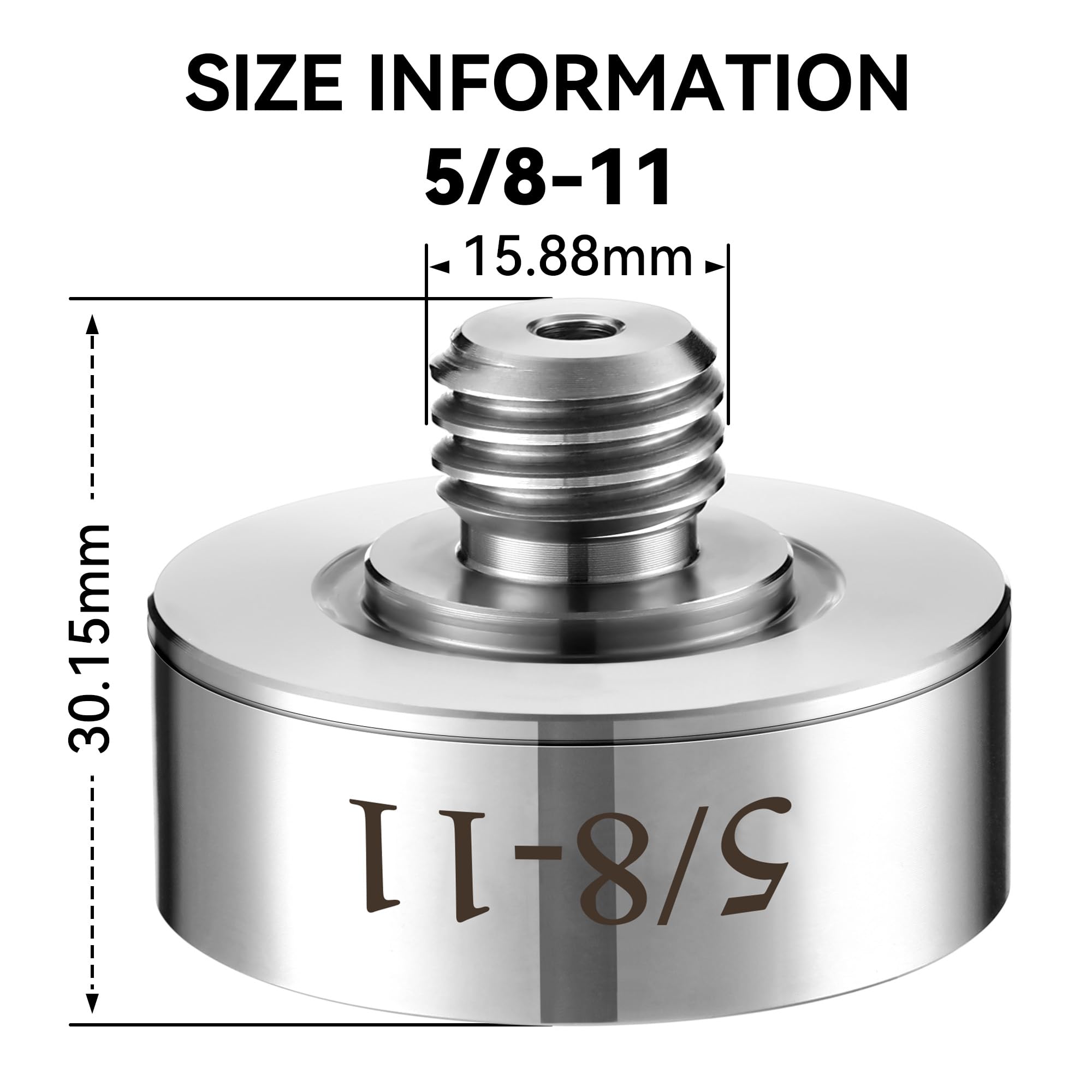 Dreyoo Grinder Lock to 5/8''-11 Thread, Compatible with XLOCK Angle Grinder Cutting Blade, Stainless Steel Diamond Core Drill Bit Adapter