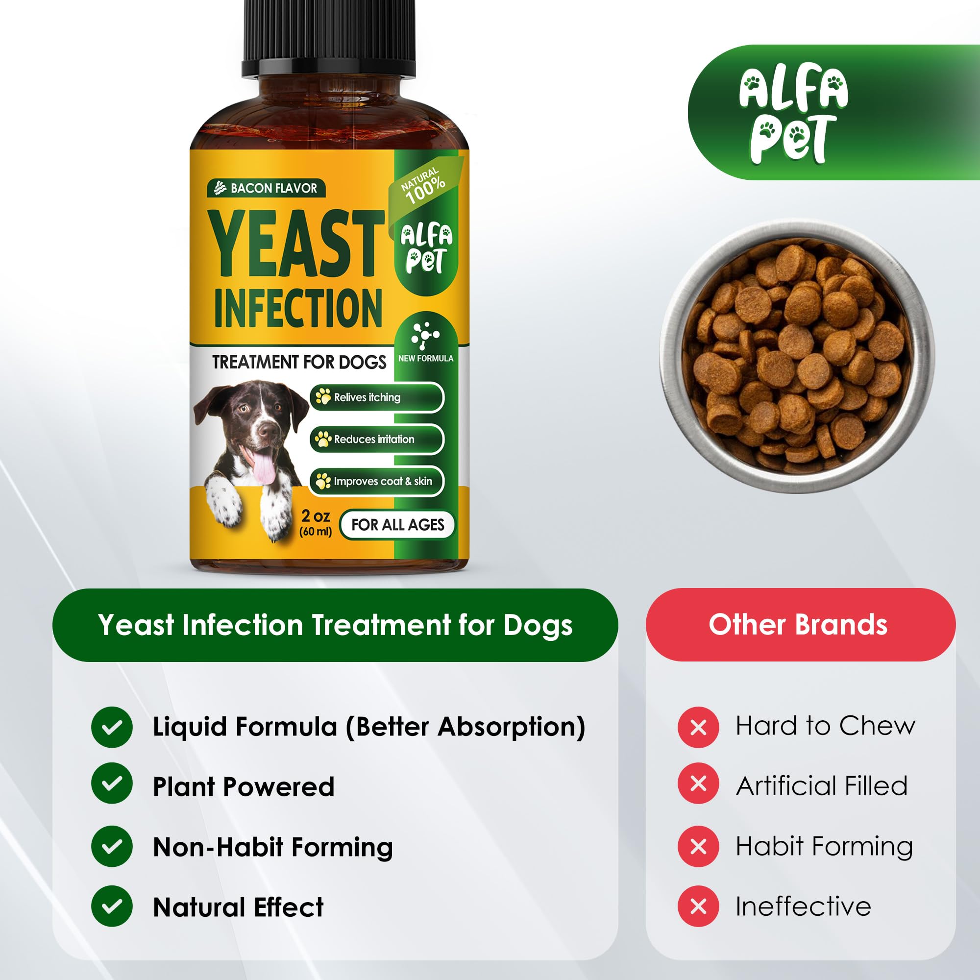 Yeast Infection Treatment for Dogs • Dog Yeast Infection Treatment in Drops • Solution for Dog Ear Yeast Infection, Irritation & Allergies • Best Itchy Skin Relief for Dogs • Herbal Ingredients • 2 Oz