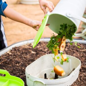 Vego Garden Kitchen Compost Caddy, Composting System for Raised Garden Beds