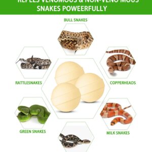 12 Pack Powerful Snake Repellent for Yard, Natural Snake Away Repellent for Indoor Outdoors Lawn Garden Camping, Mouse Repellent, Squirrel Repellent, Rats Repellent