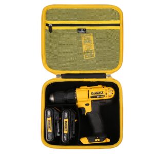 tourmate hard storage case for dewalt cordless drill driver and r 2.0 ah battery and charger included (case only)