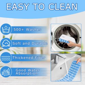 Premium Replacement Microfiber Pad for Universal Mop Head System - Heavy Duty - 4 Pack Wet & Dry Commercial Cleaning Refills Reusable Mop Refills Fit for Most Microfiber Flat Mop System 18"