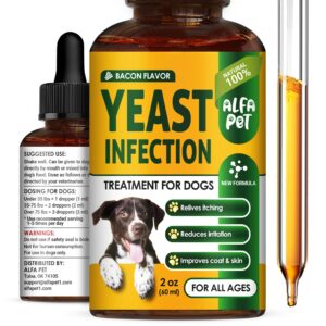 yeast infection treatment for dogs • dog yeast infection treatment in drops • solution for dog ear yeast infection, irritation & allergies • best itchy skin relief for dogs • herbal ingredients • 2 oz