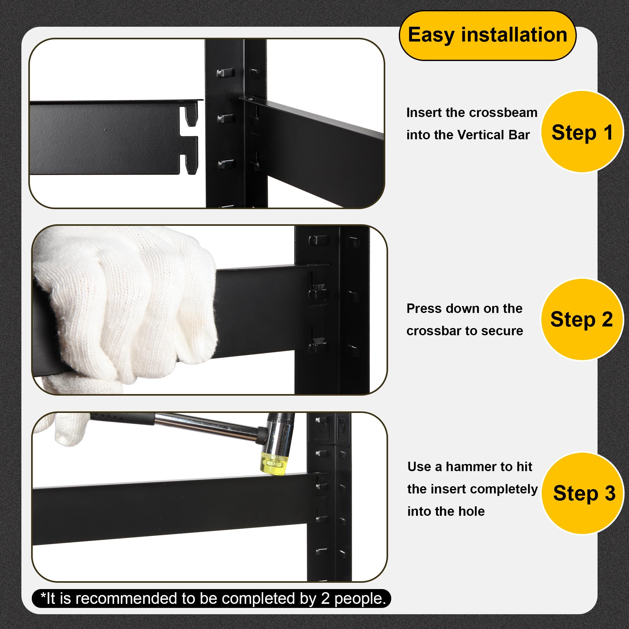 PACHIRA E-Commerce 31.5" W x 15.75" D x 71" H Dual Color Garage Storage Shelves, 5 Tier Narrow Metal Shelves 1100LBS Heavy Duty Garage Shelving Unit Adjustable Shelf Rack