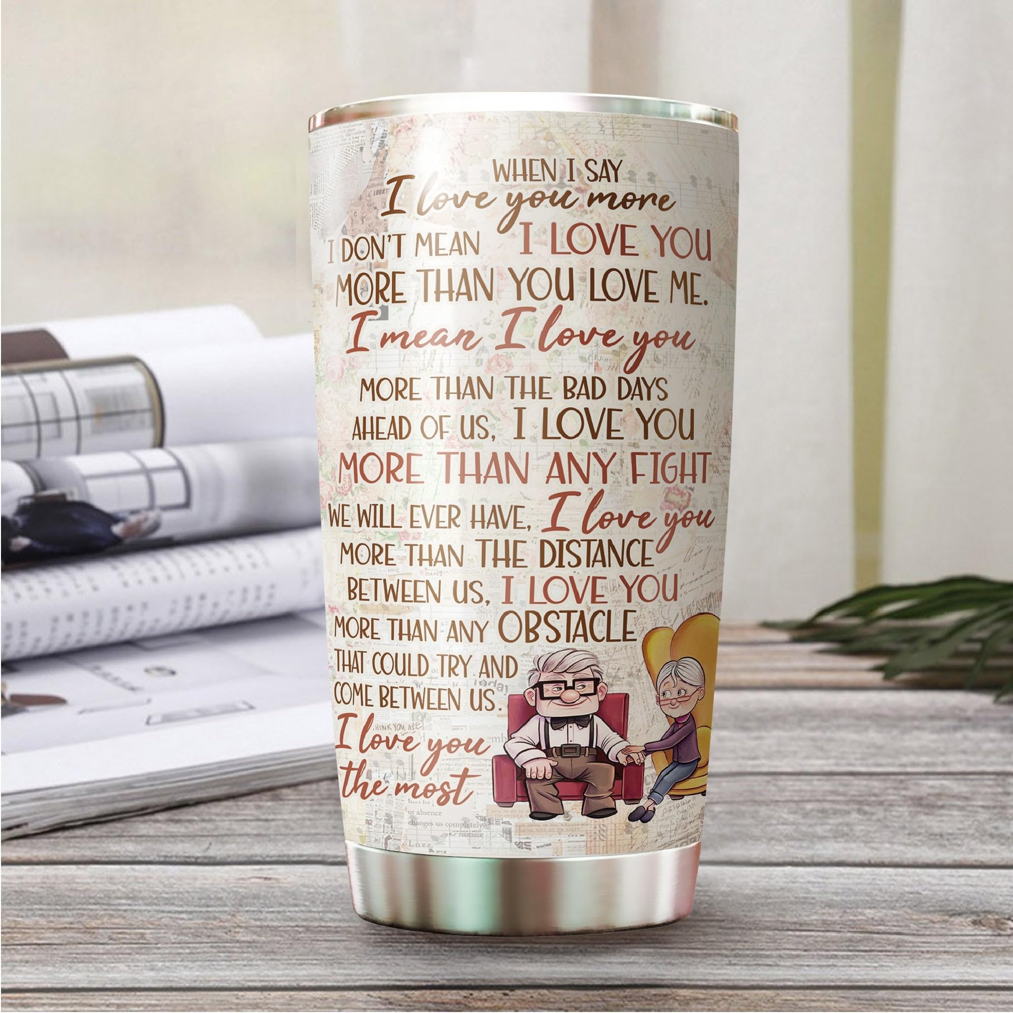 MARSANA Gifts for Her - Valentine Tumbler - Gifts for Couple - Couple Tumbler - Gifts for Wife - Gifts for Anniversary Couple - Couple Cup - Couple Mug - Tumbler 20 Oz