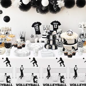 Xenorik Volleyball Party Decorations Tableware - Volleyball Birthday Plates And Napkins Party Supplies, Paper Plate, Cup, Napkin, Fork, Sports Volleyball Baby Shower Decorations Dinnerware | Serve 24