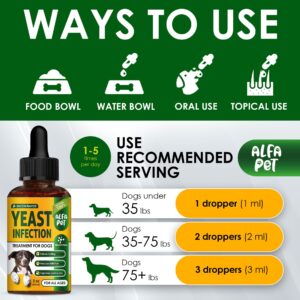 Yeast Infection Treatment for Dogs • Dog Yeast Infection Treatment in Drops • Solution for Dog Ear Yeast Infection, Irritation & Allergies • Best Itchy Skin Relief for Dogs • Herbal Ingredients • 2 Oz