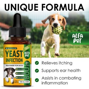 Yeast Infection Treatment for Dogs • Dog Yeast Infection Treatment in Drops • Solution for Dog Ear Yeast Infection, Irritation & Allergies • Best Itchy Skin Relief for Dogs • Herbal Ingredients • 2 Oz