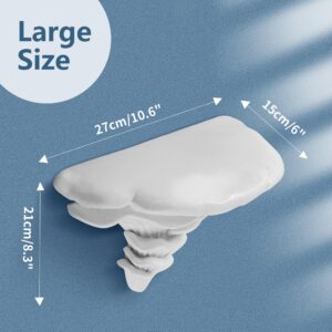 UITWMKTG 1 Pack Large Mushroom Shelf White Floating Shelves Unique Wall Decor Resin Decoration Hanging Shelf for Home Living Room Bedroom Kitchen Gifts for Mushroom Lovers