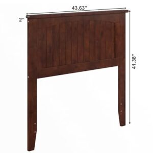 AFI Nantucket Twin Solid Wood Panel Headboard in Walnut