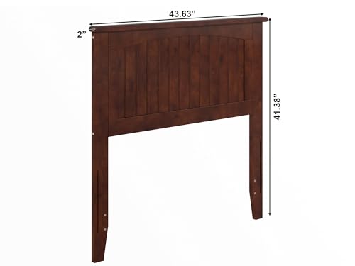 AFI Nantucket Twin Solid Wood Panel Headboard in Walnut