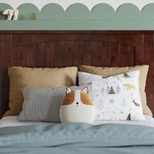 AFI Nantucket Twin Solid Wood Panel Headboard in Walnut