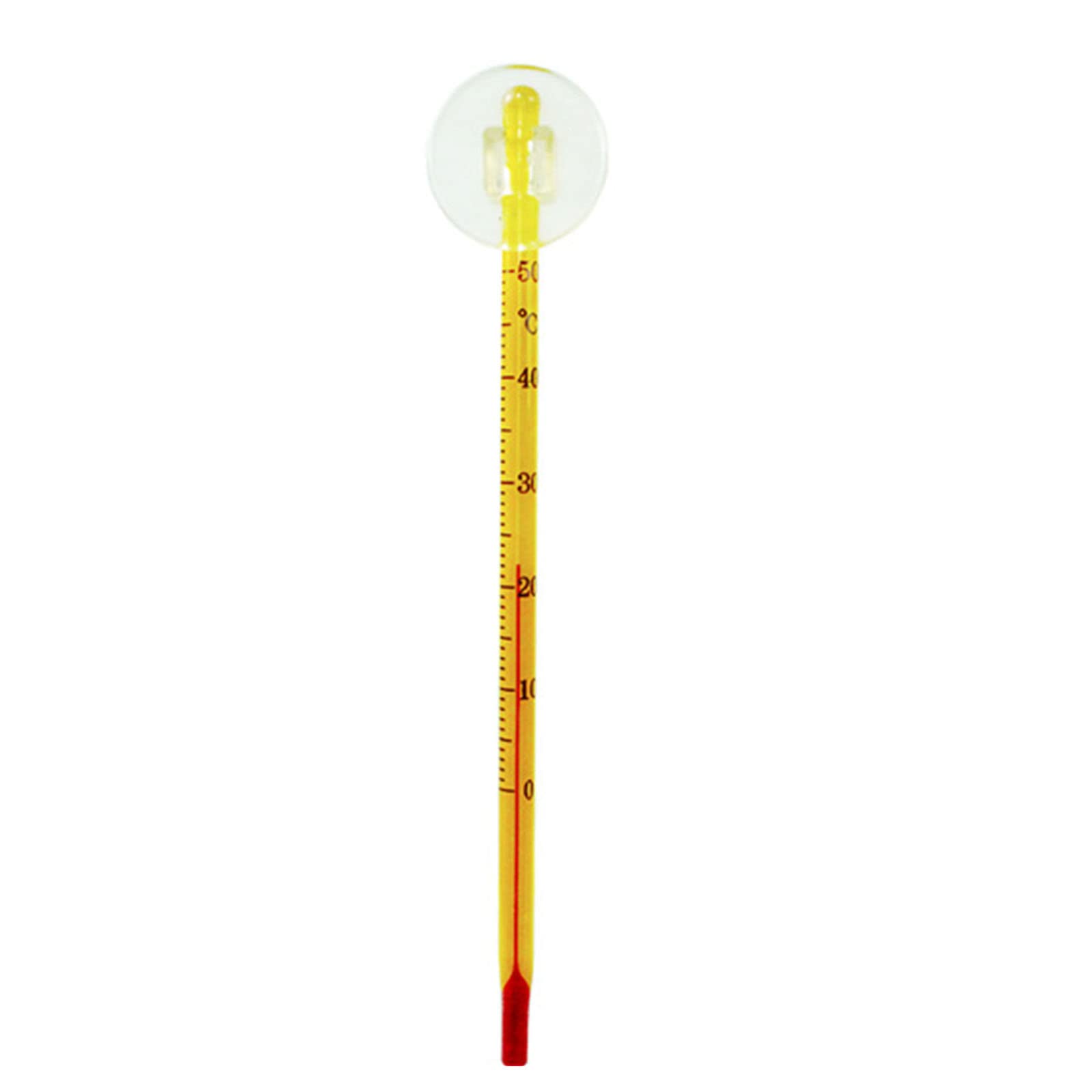 Aquarium Thermometer for Fish Tank Aquarium Waterproof Hydraulic Gauge Submersible Glass Thermometer with Suction Cup