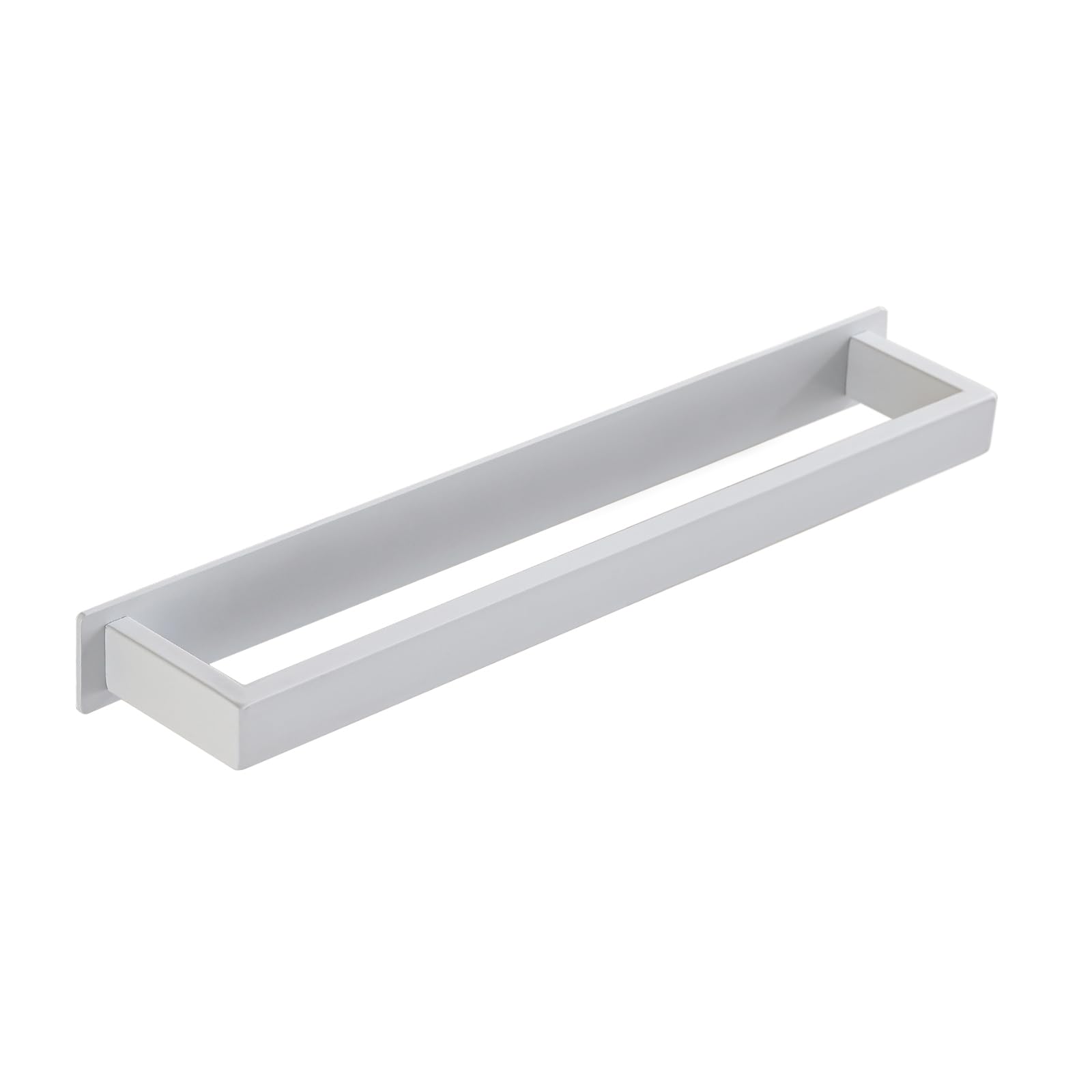 White Bathroom Adhesive Towel Holder Stainless Steel 304 Square Towel Bar Wall Mounted Kitchen Towel Rack 40cm