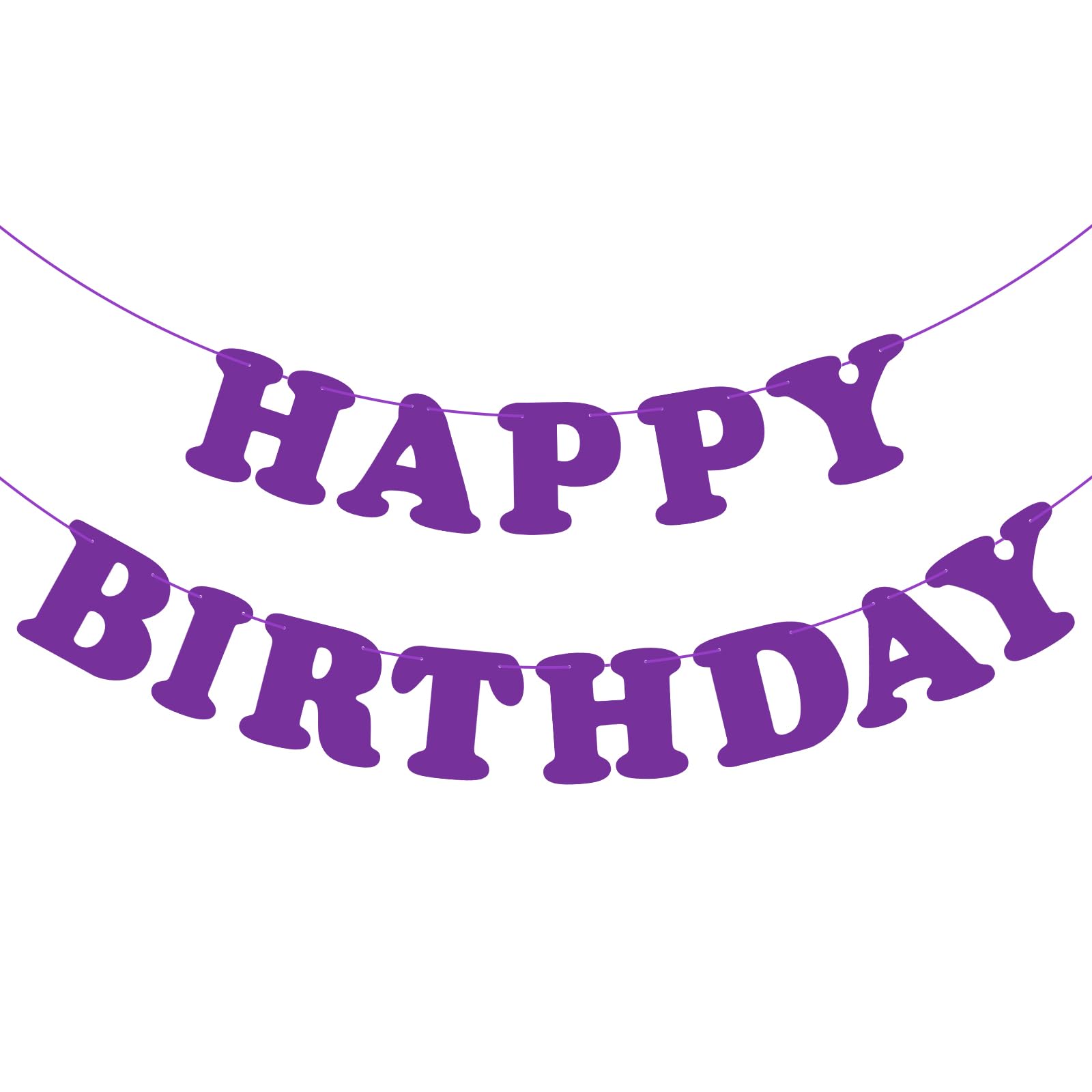 Purple Happy Birthday Banner Birthday Party Decorations Birthday Sign Birthday Backdrop Party Supplies Happy Birthday Bunting Banner for Kids Adults