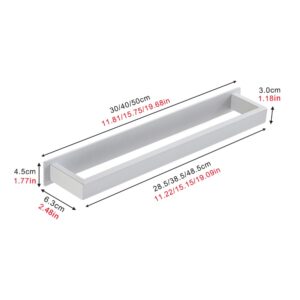 White Self Adhesive Towel Holder Bathroom Bath Towel Rack Stainless Steel Towel Bar Wall Mounted 50cm