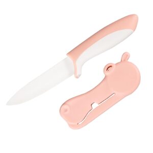 ystkc ceramic fruit knife 4 inch ceramic knife kitchen pink ceramic knife sharp ceramic paring knife with handle for mother's day father's day christmas wedding gifts birthday gifts thanksgiving