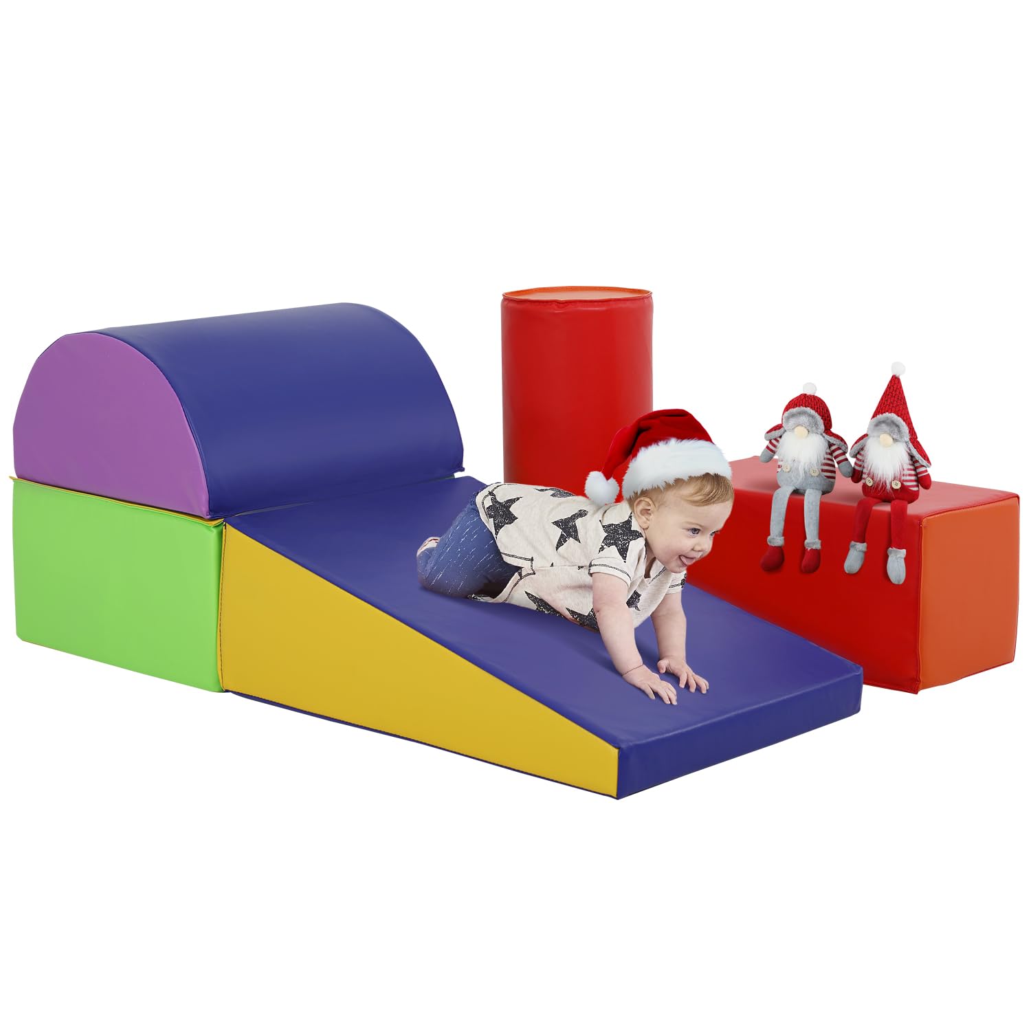 Pazidom Couch Nugget Couch, Play Couch for Kids, Colorful Toddler Couch, 5 Piece Climbing Toys, Soft and Safe for Baby/Kids Indoor