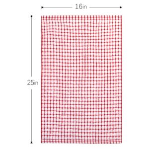 ZHMZ 100% Cotton Kitchen Dish Towels, 16 Inch x 25 Inch Absorbent Dish Cloths 6 Pack Kitchen Towels, for Drying Dishes and Table