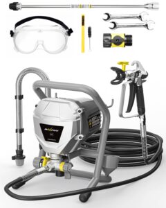 maxpray m1 airless paint sprayer, highly efficient thinning-free minimal overspray for up to 10 gallon diy painting projects home interior & house exterior, comes with sprayer accessories