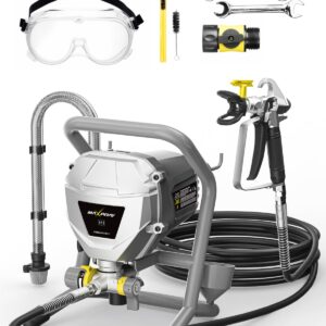 MaXpray M1 Airless Paint Sprayer, Highly Efficient Thinning-Free Minimal Overspray for Up to 10 Gallon DIY Painting Projects Home Interior & House Exterior, Comes with Sprayer Accessories