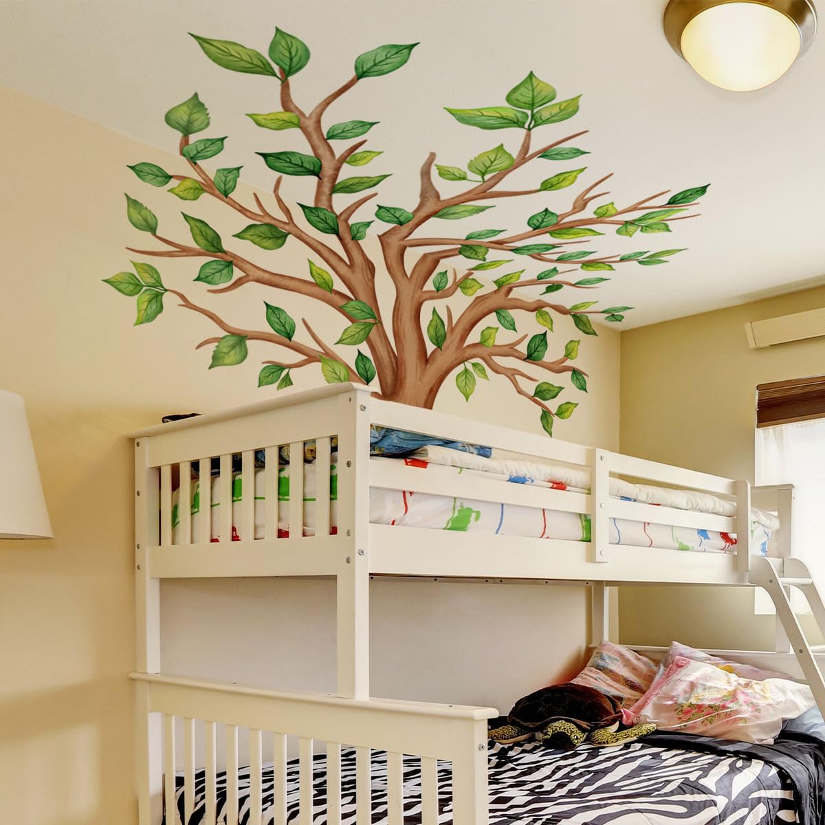 Runtoo Large Tree Wall Decals Green Plants Jungle Wall Stickers for Kids Room Classroom Nursery Bedroom Home Decor