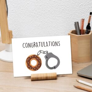 Heyshoo Funny Police Officer Congratulation Card, Policing Achievement Congrats Card, Police Retirement Card, Police Academy Graduation Gift