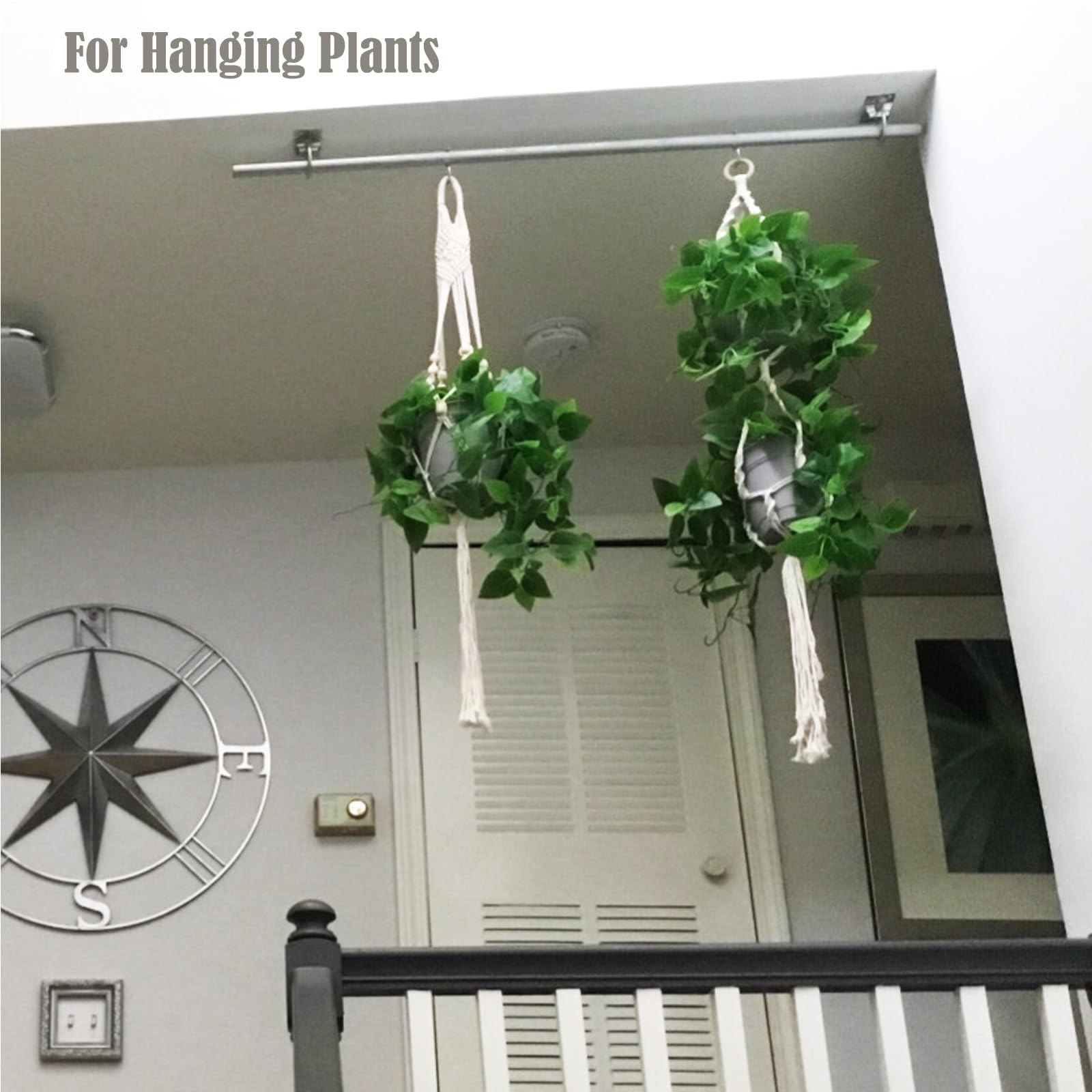 Solid Copper Brass S Hooks Pan Pot Holder Rack Hooks Hangers Round-End S Shaped Hooks for Hanging Coffee Mugs Kitchenware Pots Utensils Rail Jeans Pants Clothes Bags Closet Towels Plants Flower