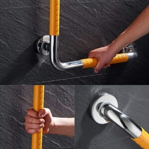 Bathroom Hand Rail,Safety Support Handle,Bathtub,Toilet, Kitchen,Stairway Handrail,Children and The Elderly Bathroom Grab Bar with Anti-Slip Grip