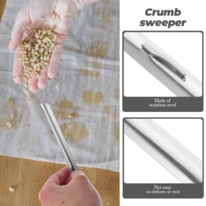 MAGICLULU 2pcs Crumbers for Servers - Restaurant Crumb Sweepers Stainless Steel Crumb Scraper Table Crumb Sweepers Bread Crumber Cleaner Kitchen Crumber Tool