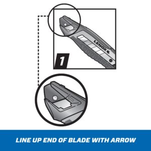 Lenox Tools Ergonomic Utility Knife, Fast Snap with Magnetic Blade Loading 18mm, Slider Integrated Snapper Knife (LXHT10597)