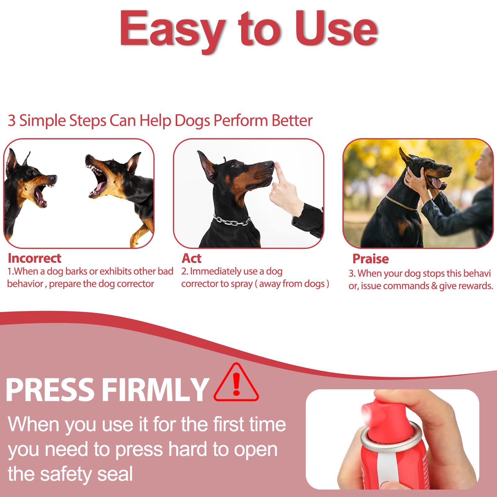 KDSZJDV Corrector Spray Dog Trainer, 80ml 1 Pack Dog Corrector Spray for Dogs to Stops Barking, Jumping Up Attacks & Unwanted Dog Behaviour Humane Effective